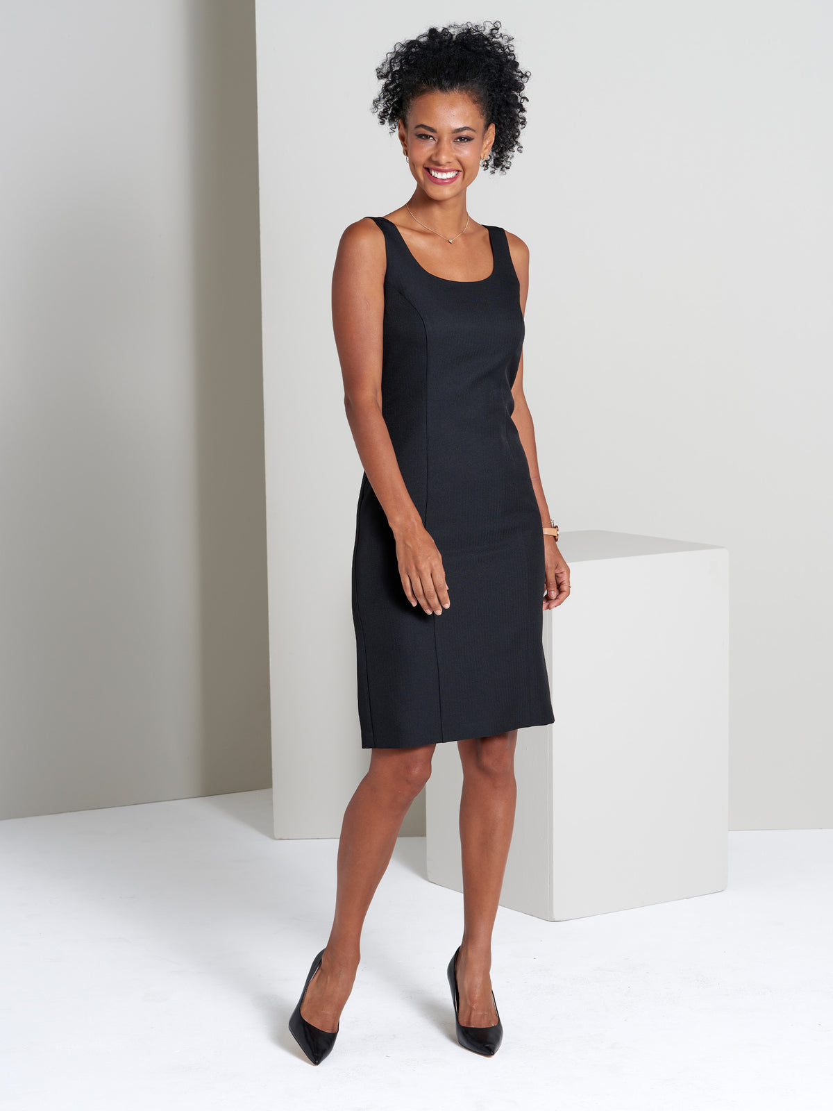 Romy women's panelled work dress in Diamond Black – Imagemakers Online Store Sale