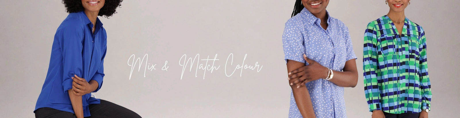 Cobalt Blue, Blue Dot Print and Green Printed Shirts from ImNow.