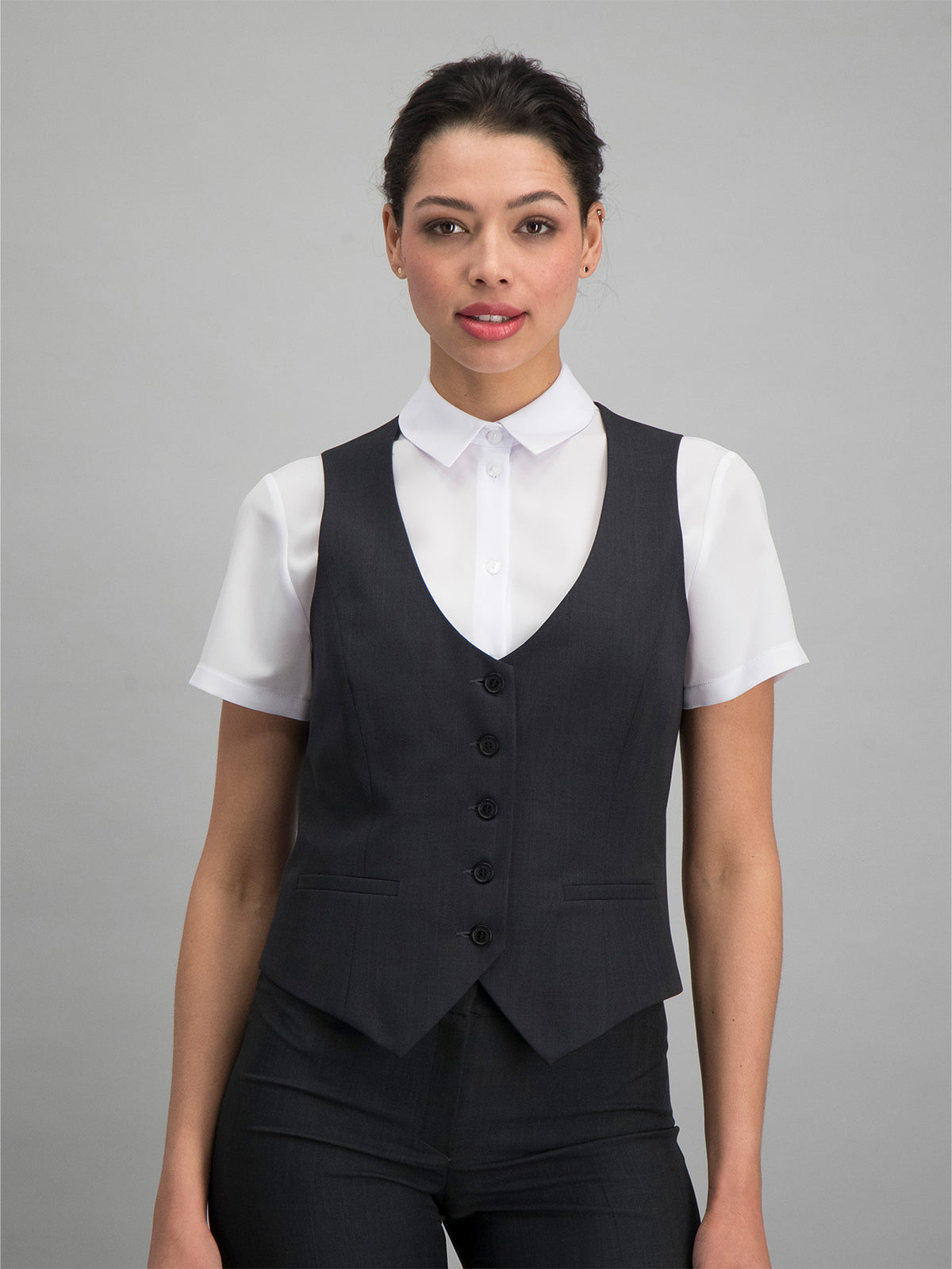 Sophie fitted waistcoat - dark charcoal