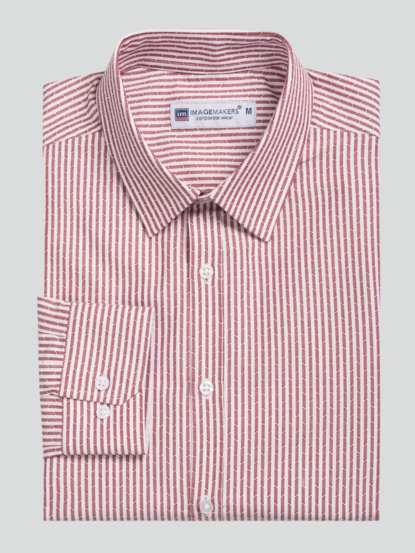 Stuart regular cotton shirt - red stripe - Imagemakers (Pty) Ltd ...