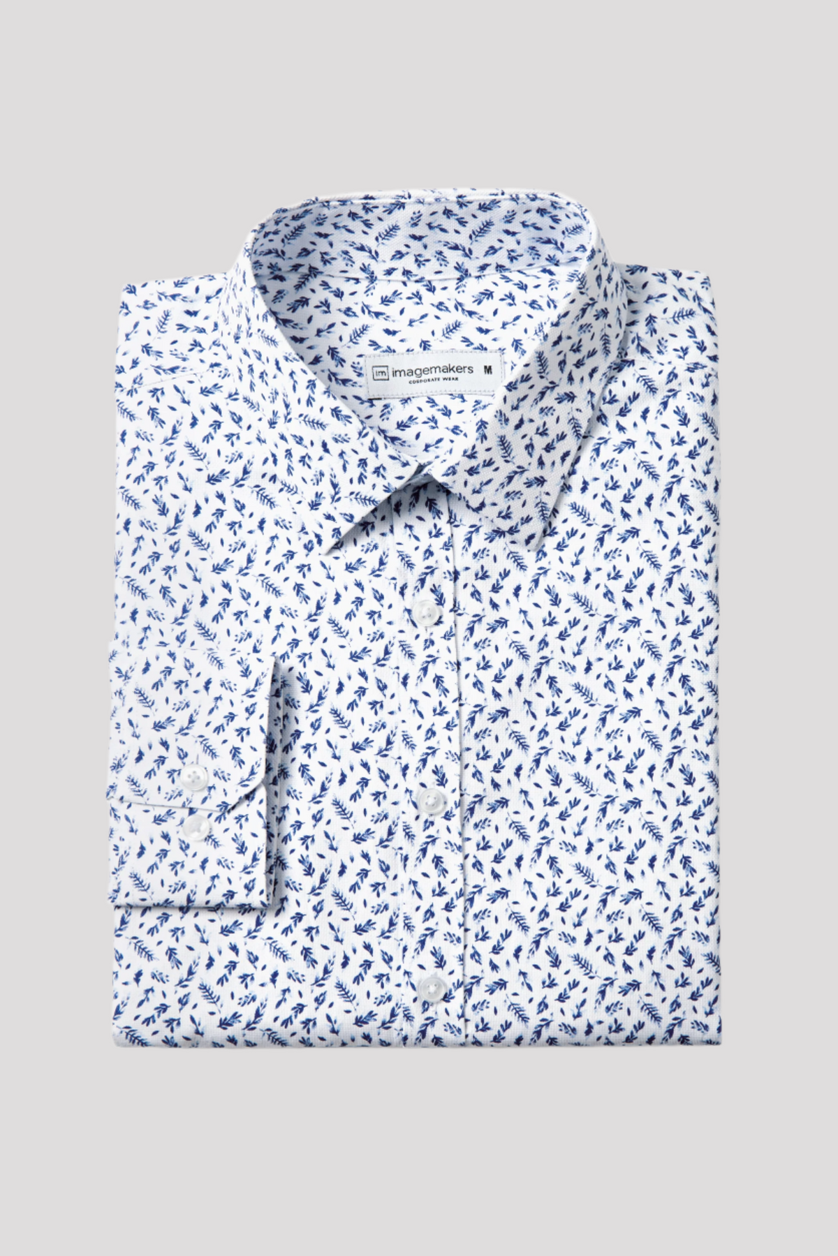 Dean regular fit cotton shirt - blue print