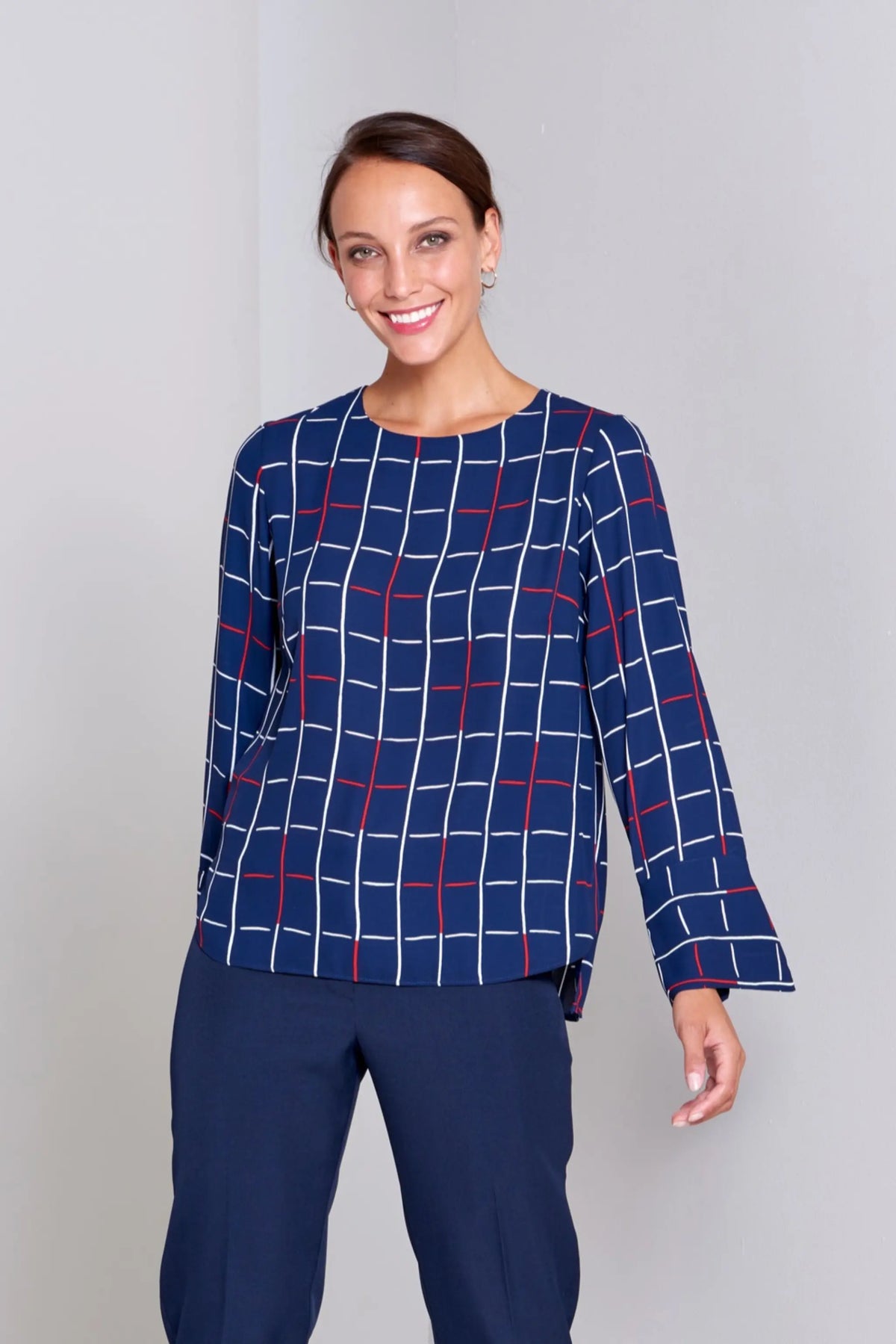 Becky women's boxy curved hem work top in District – Imagemakers Online Store Sale