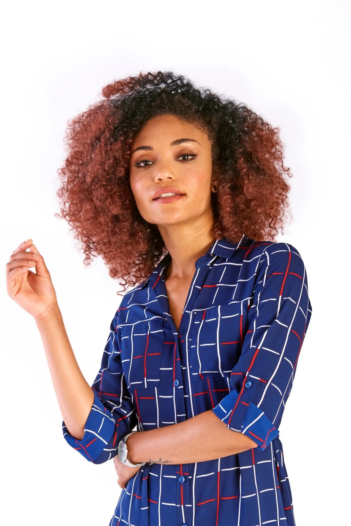 Evelyn women's pocket work blouse in District – Imagemakers Online Store Sale