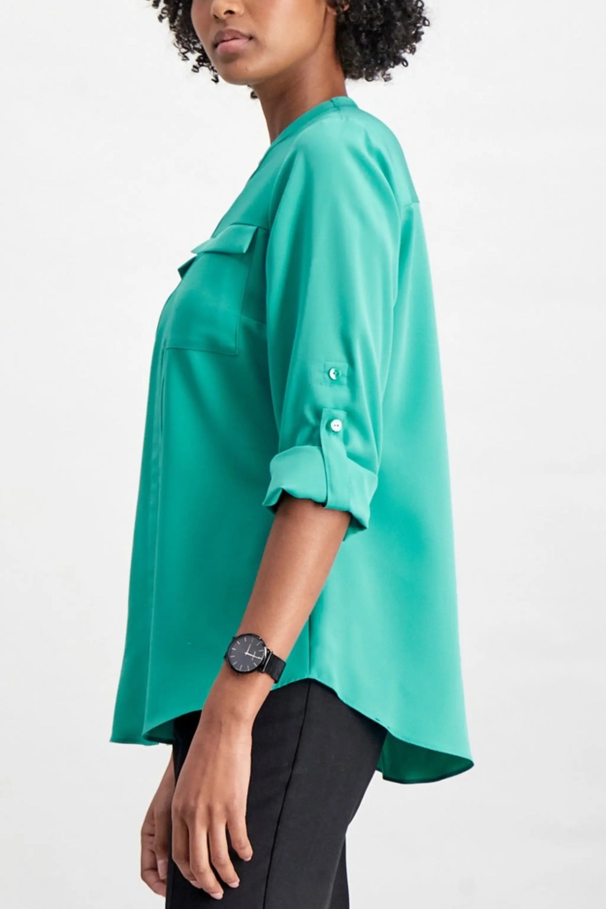 Evelyn women's pocket work blouse in Fern – Imagemakers Online Store Sale