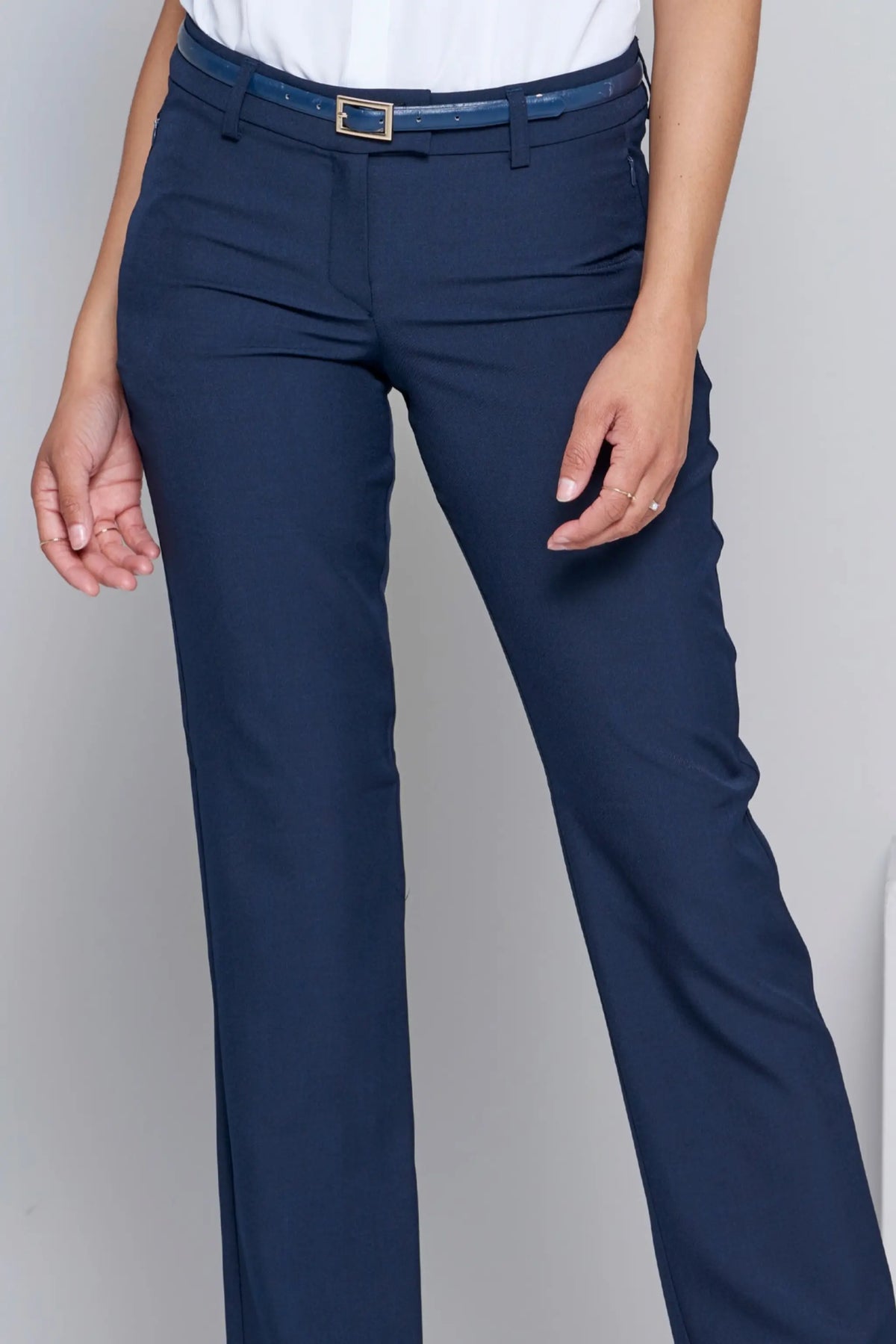 Calista women's skinny work pants in Greek Navy – Imagemakers Online Store Sale