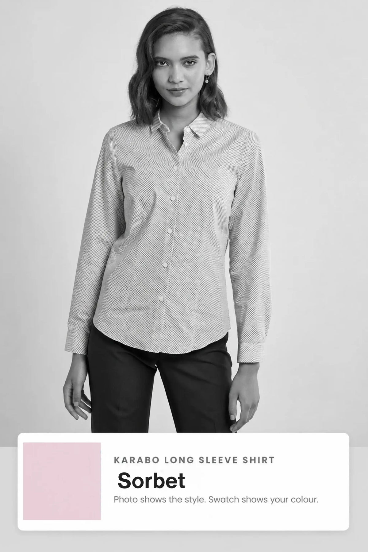Karabo women's long sleeve cotton work shirt in Sorbet – Imagemakers Online Store Sale