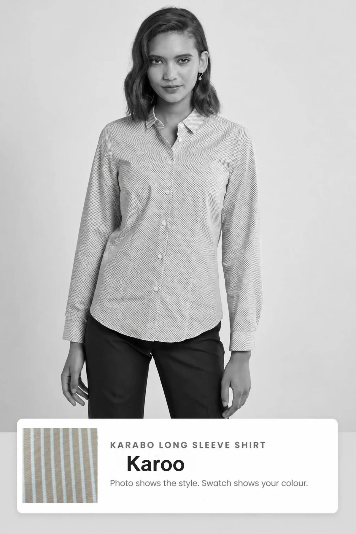 Karabo women's long sleeve cotton work shirt in Karoo – Imagemakers Online Store Sale