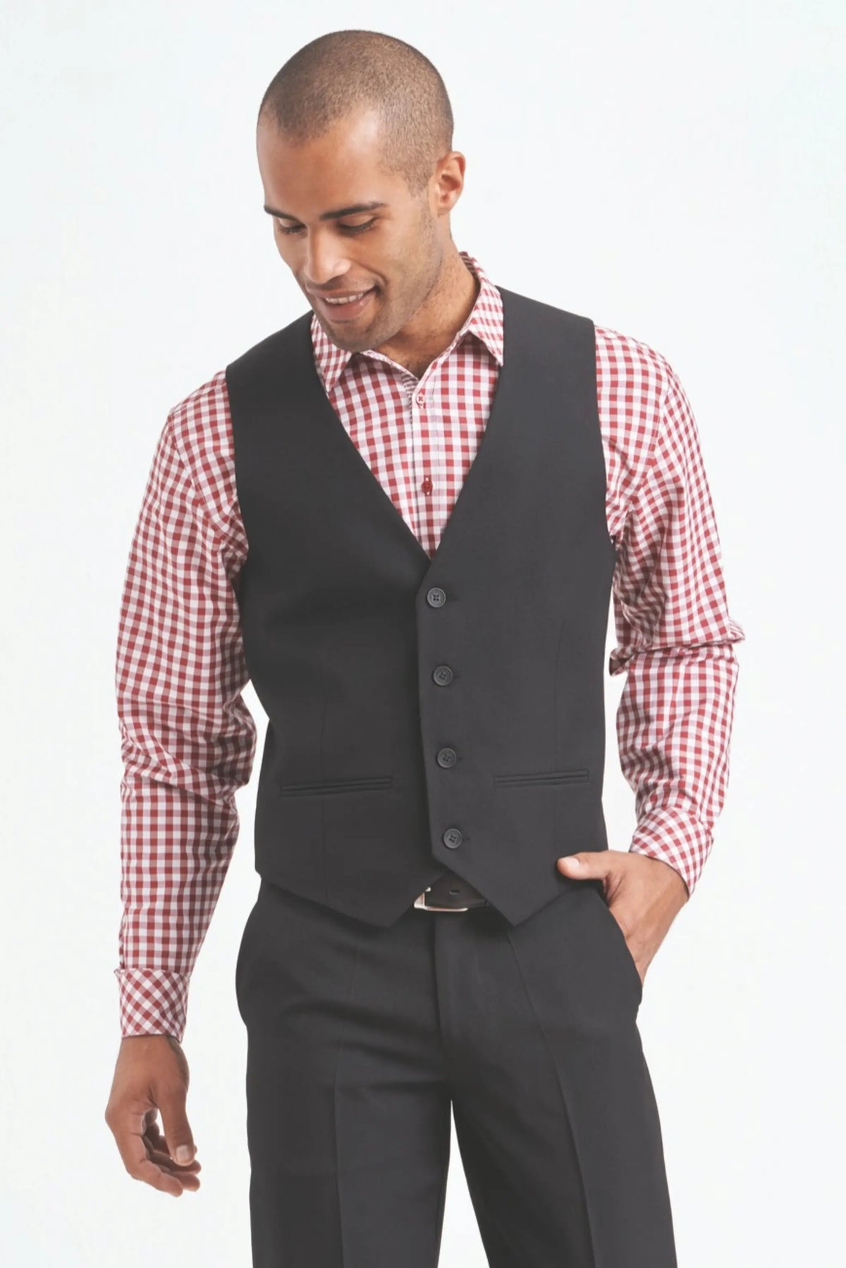 Jacob men's regular fit waistcoat in Diamond Black – Imagemakers Online Store Sale