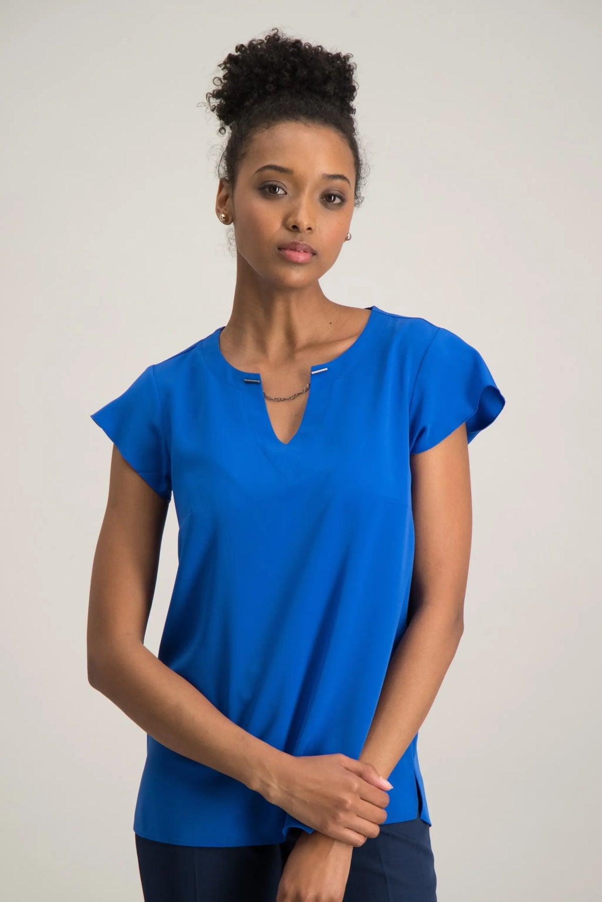 Misty Cap Sleeve Chain Detail Blouse – Clearance