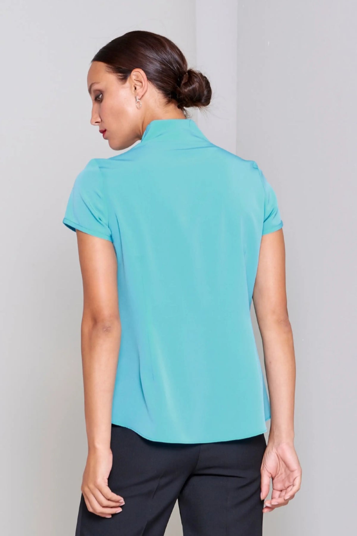 Amelia women's shawl collar work blouse in Crystal – Imagemakers Online Store Sale