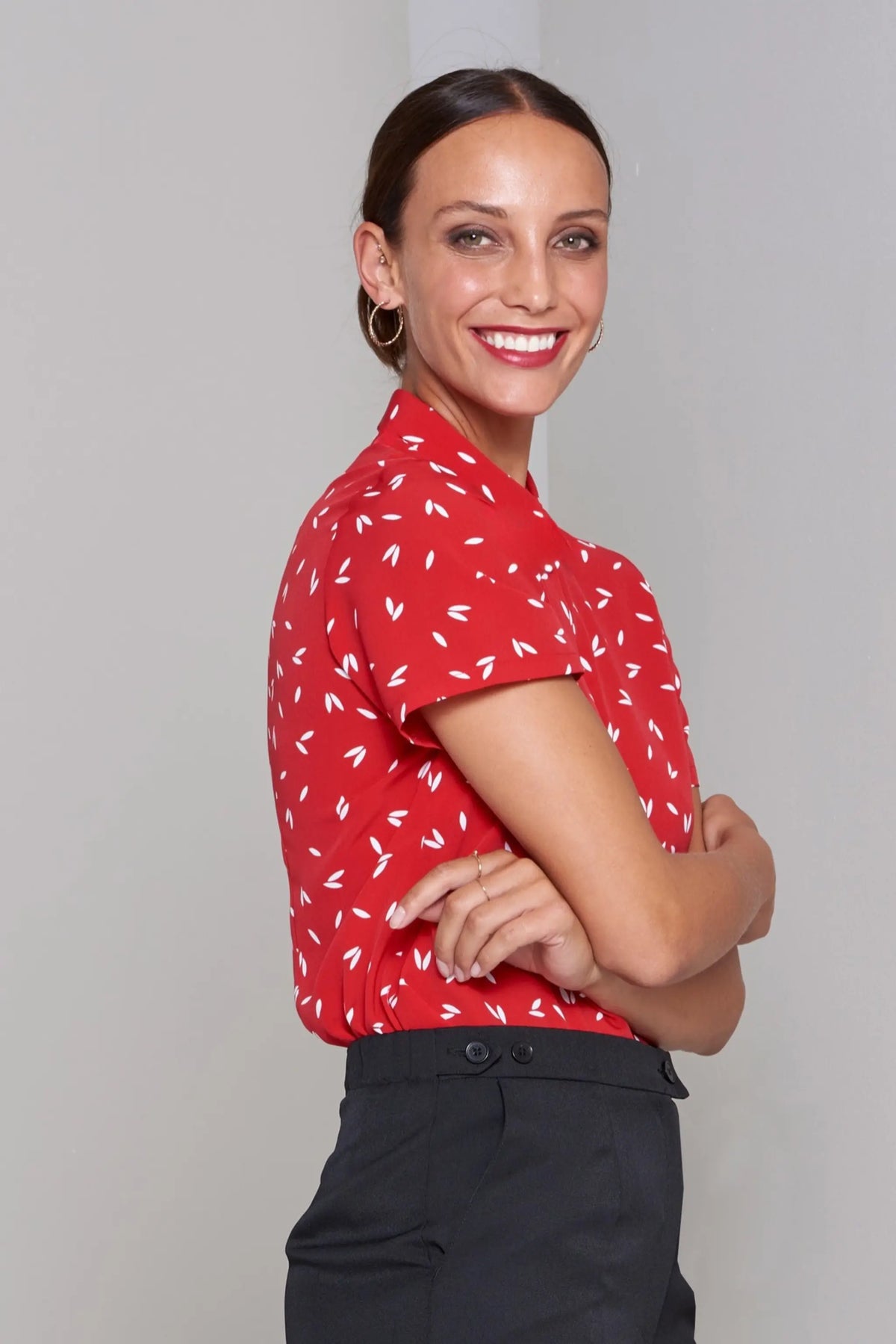 Amelia women's shawl collar work blouse in Asian – Imagemakers Online Store Sale