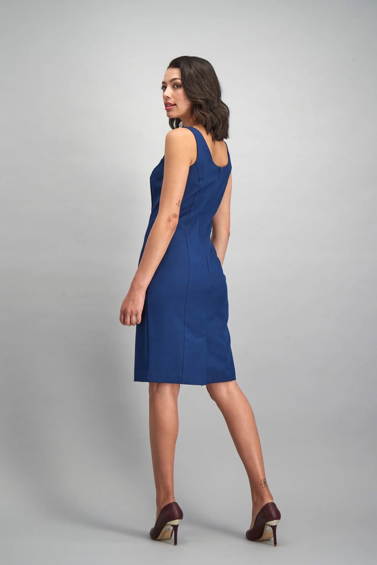 Romy women's panelled work dress in Denim – Imagemakers Online Store Sale