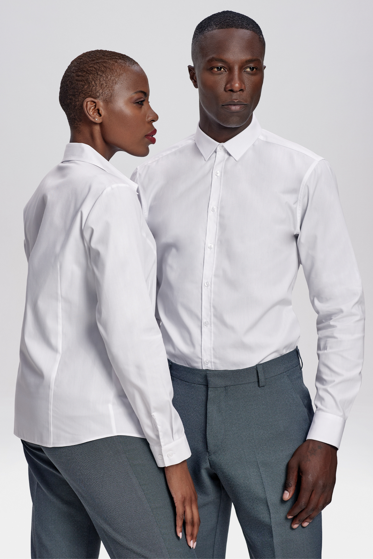 Men's white regular fit , long sleeve shirt by ImNow.