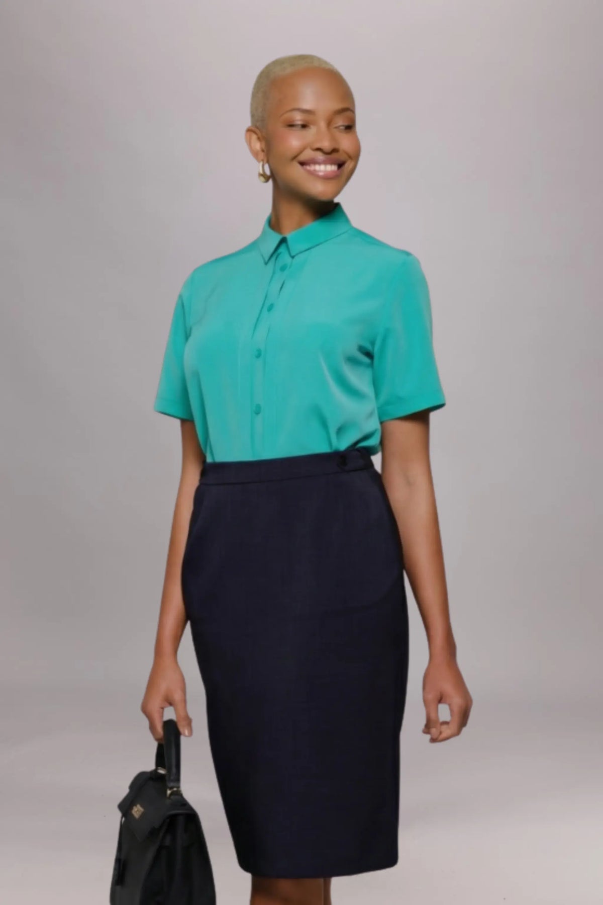 Women's office buttoned blouse , easy to care for from ImNow Clothing store.