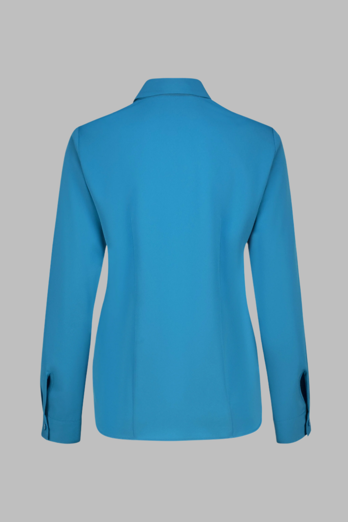 Women’s Long Sleeve Formal Shirt in Blue by ImNow, with a Classic Collar and Buttons. 