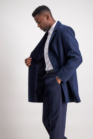 Noah classic melton coat - navy - Imagemakers (Pty) Ltd Trading as