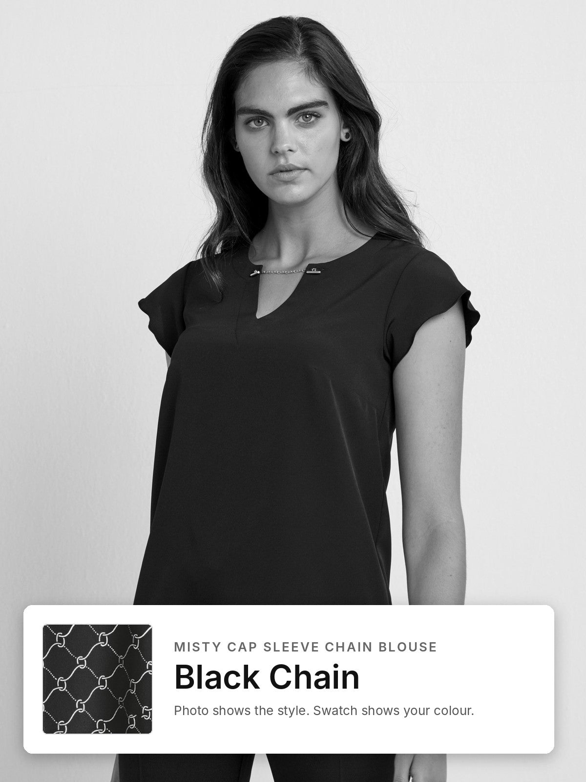 Misty Cap Sleeve Chain Detail Blouse – Clearance