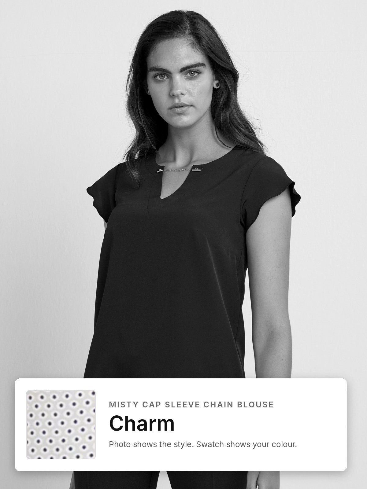 Misty Cap Sleeve Chain Detail Blouse – Clearance