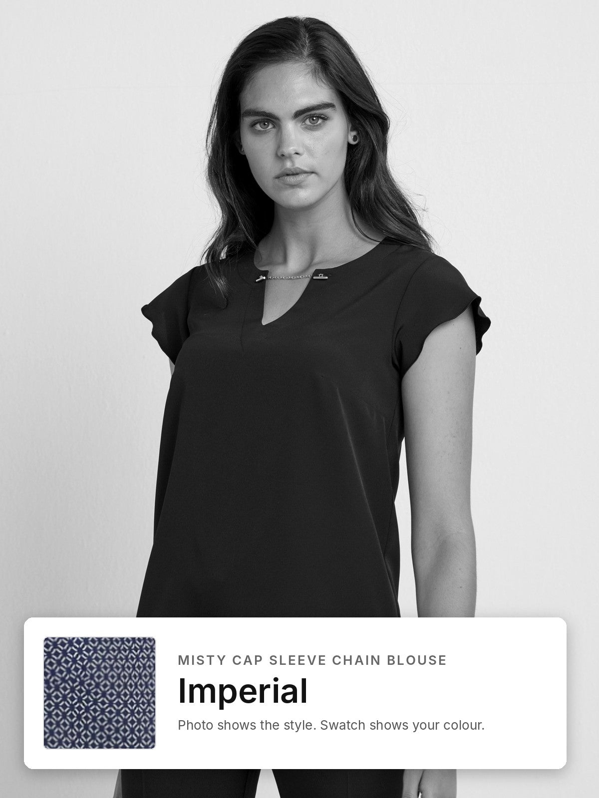 Misty Cap Sleeve Chain Detail Blouse – Clearance