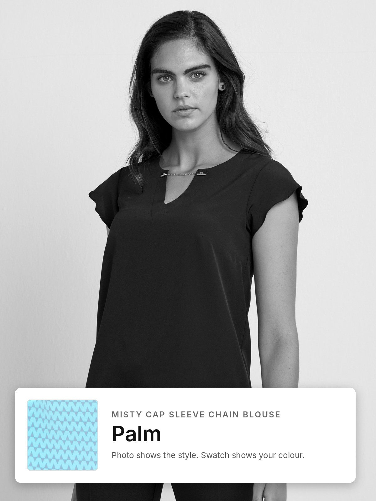 Misty Cap Sleeve Chain Detail Blouse – Clearance