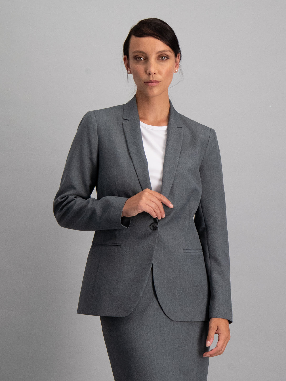 Cecily classic blazer - grey