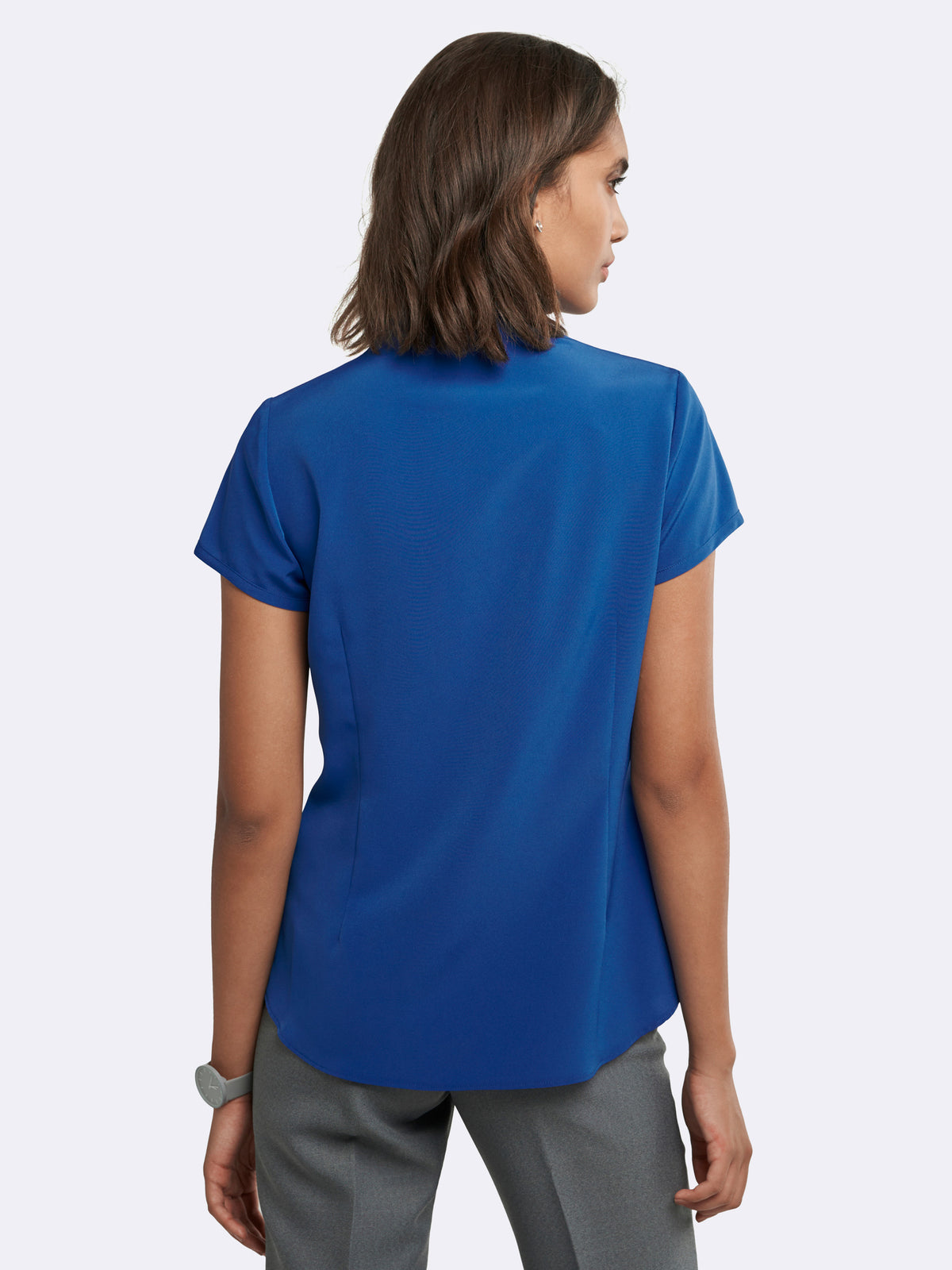 Amelia pleated blouse - bright blue