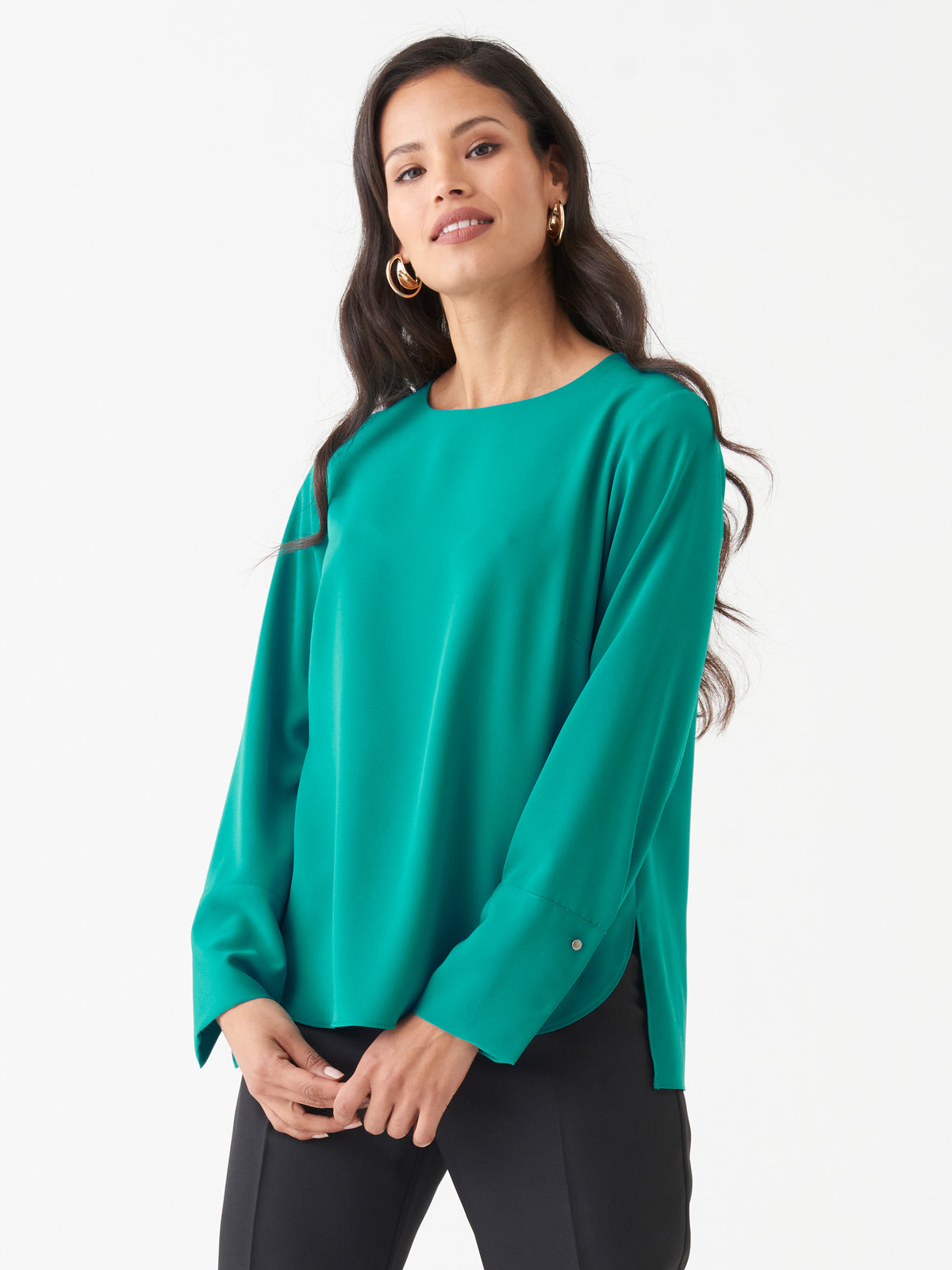 Becky boxy top - green