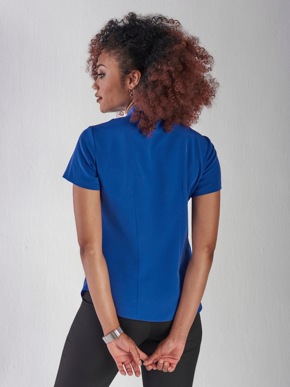 Carrie classic buttoned shirt - bright blue