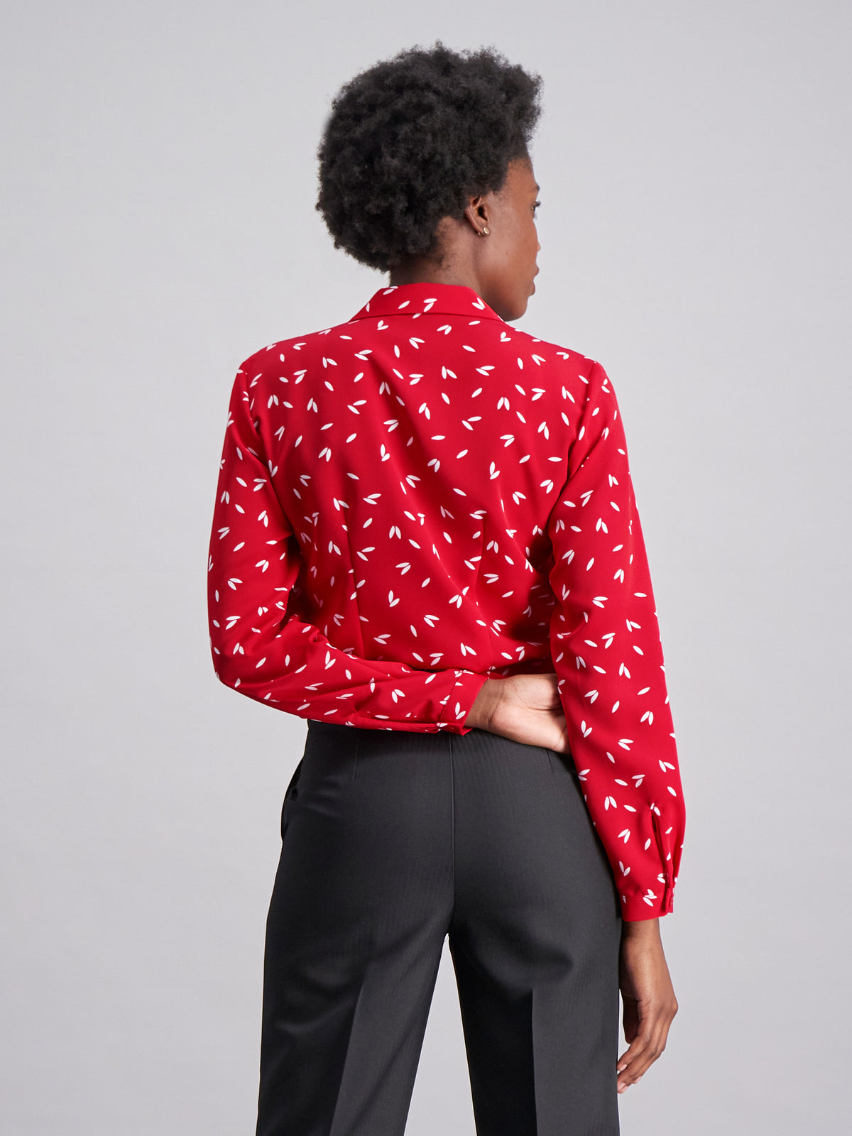 Cathy classic buttoned shirt - red print