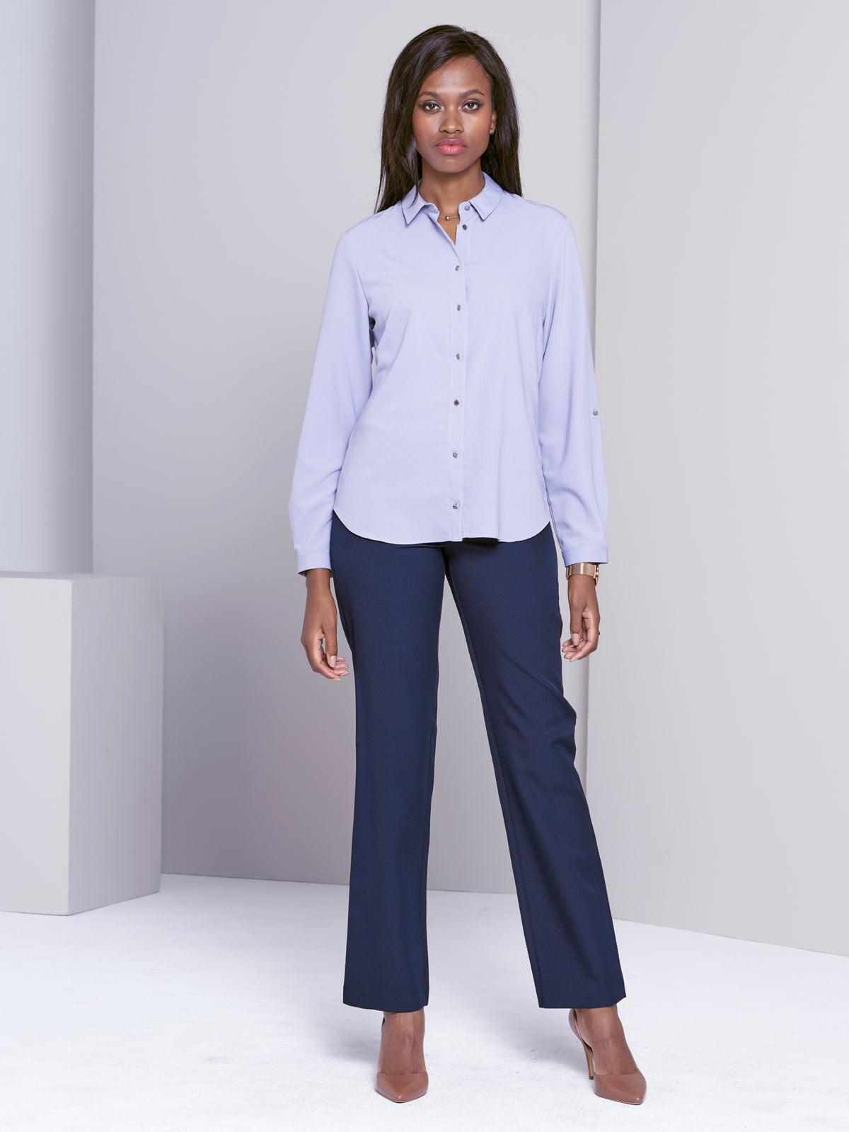 Cathy classic buttoned shirt - grey