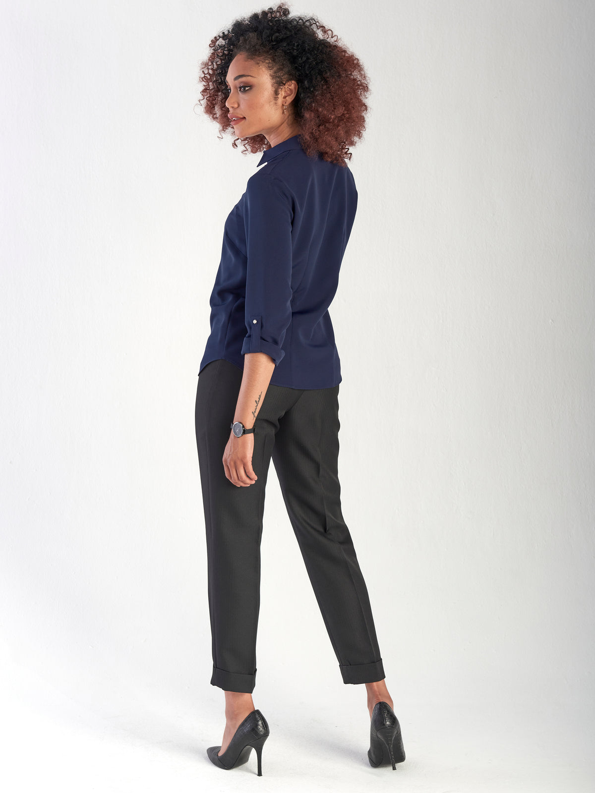 Cathy classic buttoned shirt - navy