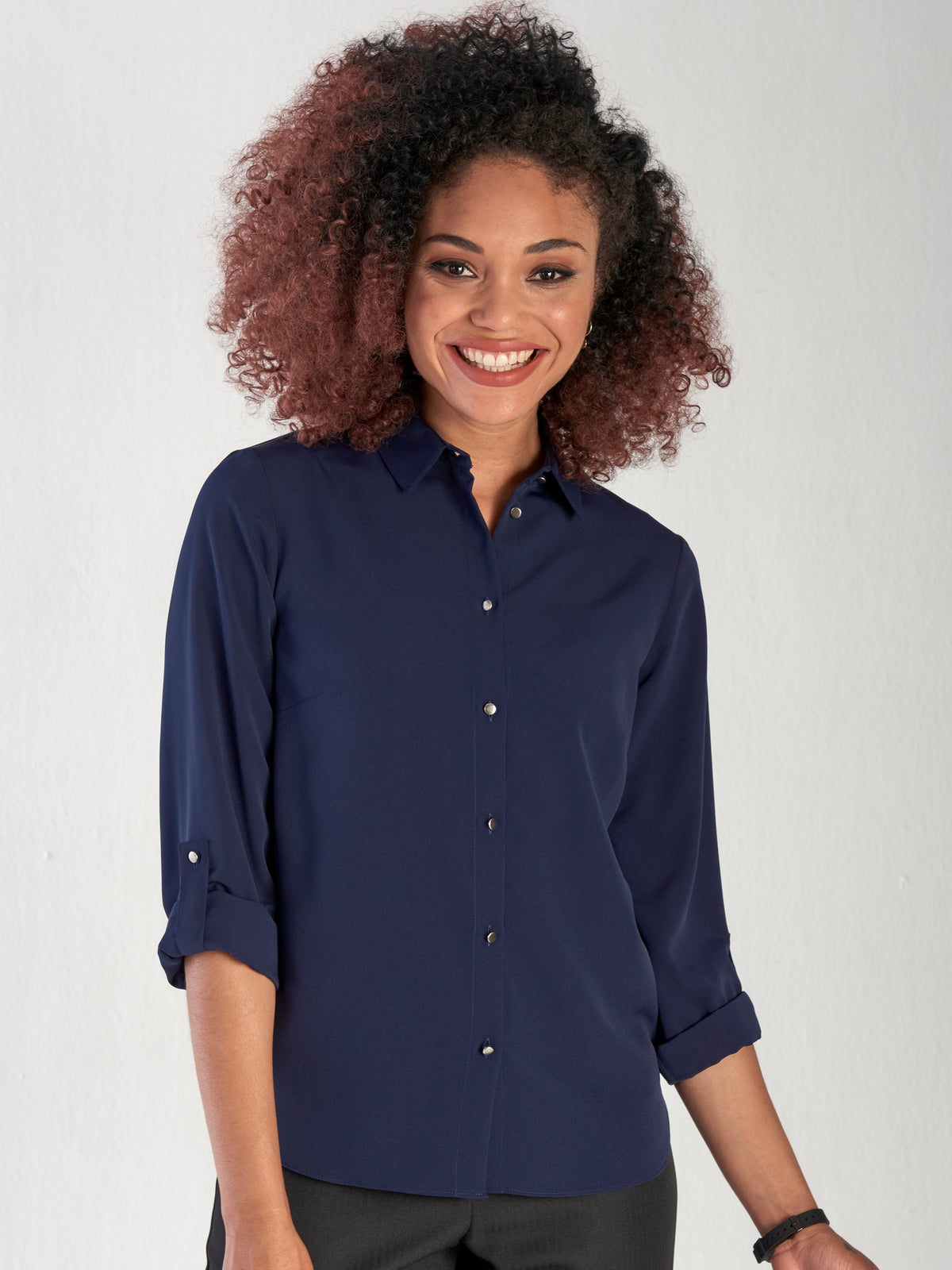Cathy classic buttoned shirt - navy