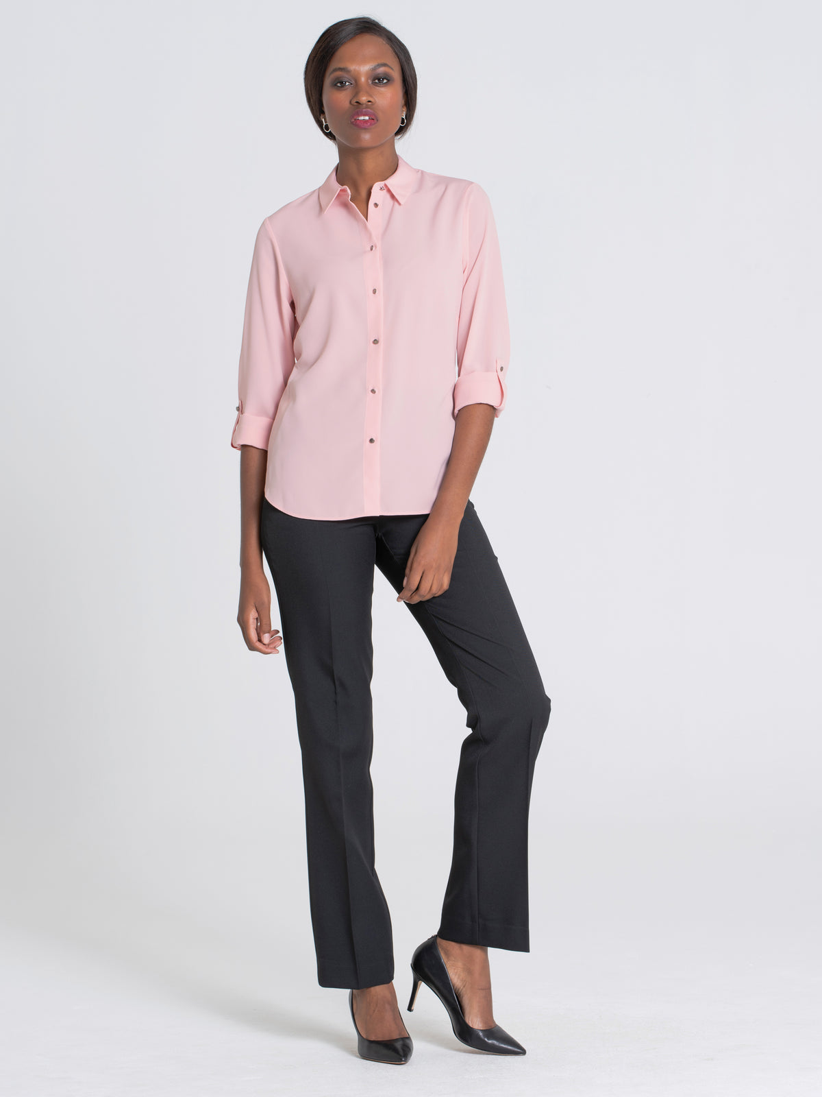 Cathy classic buttoned shirt- pink