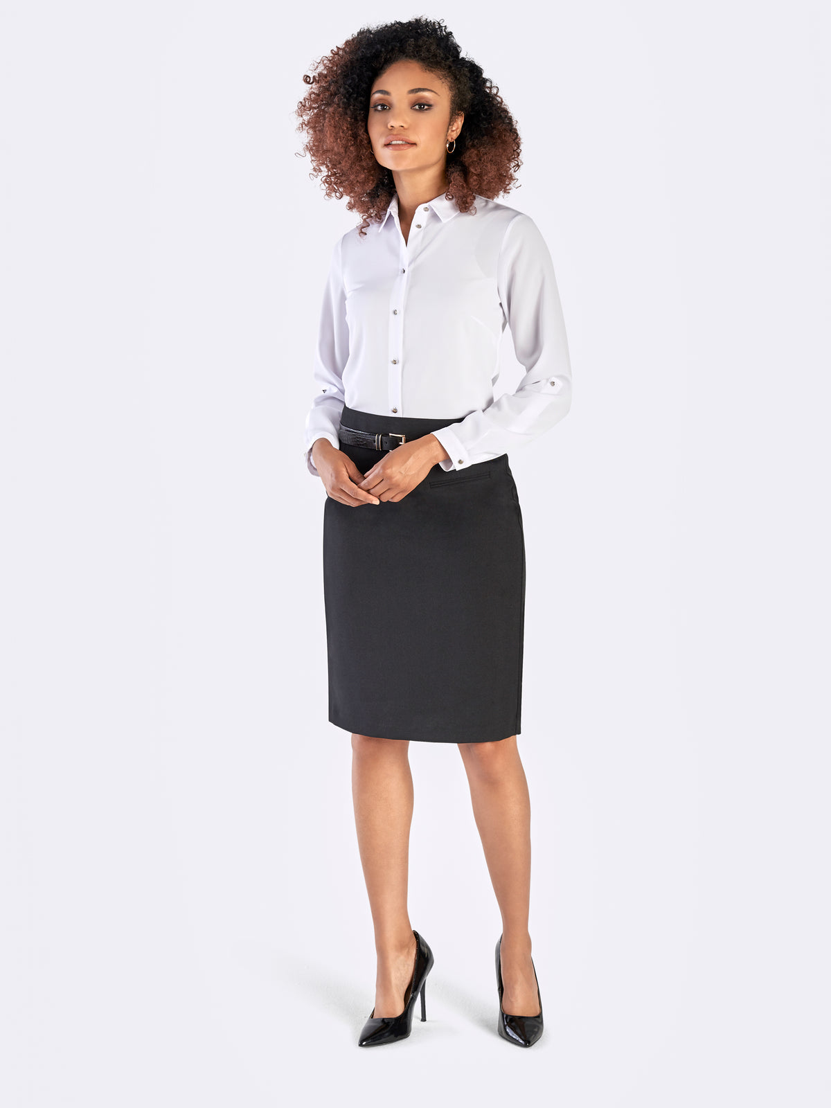 Cathy classic buttoned shirt - white
