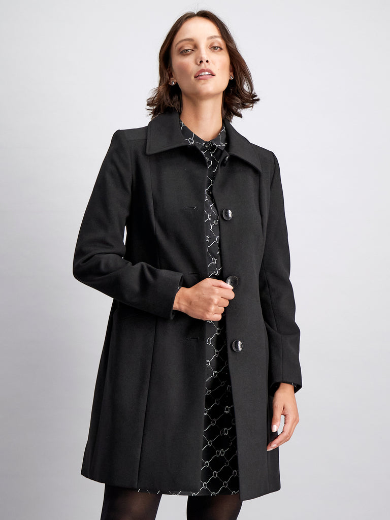 Lynn classic melton coat - black - Imagemakers (Pty) Ltd Trading as ...