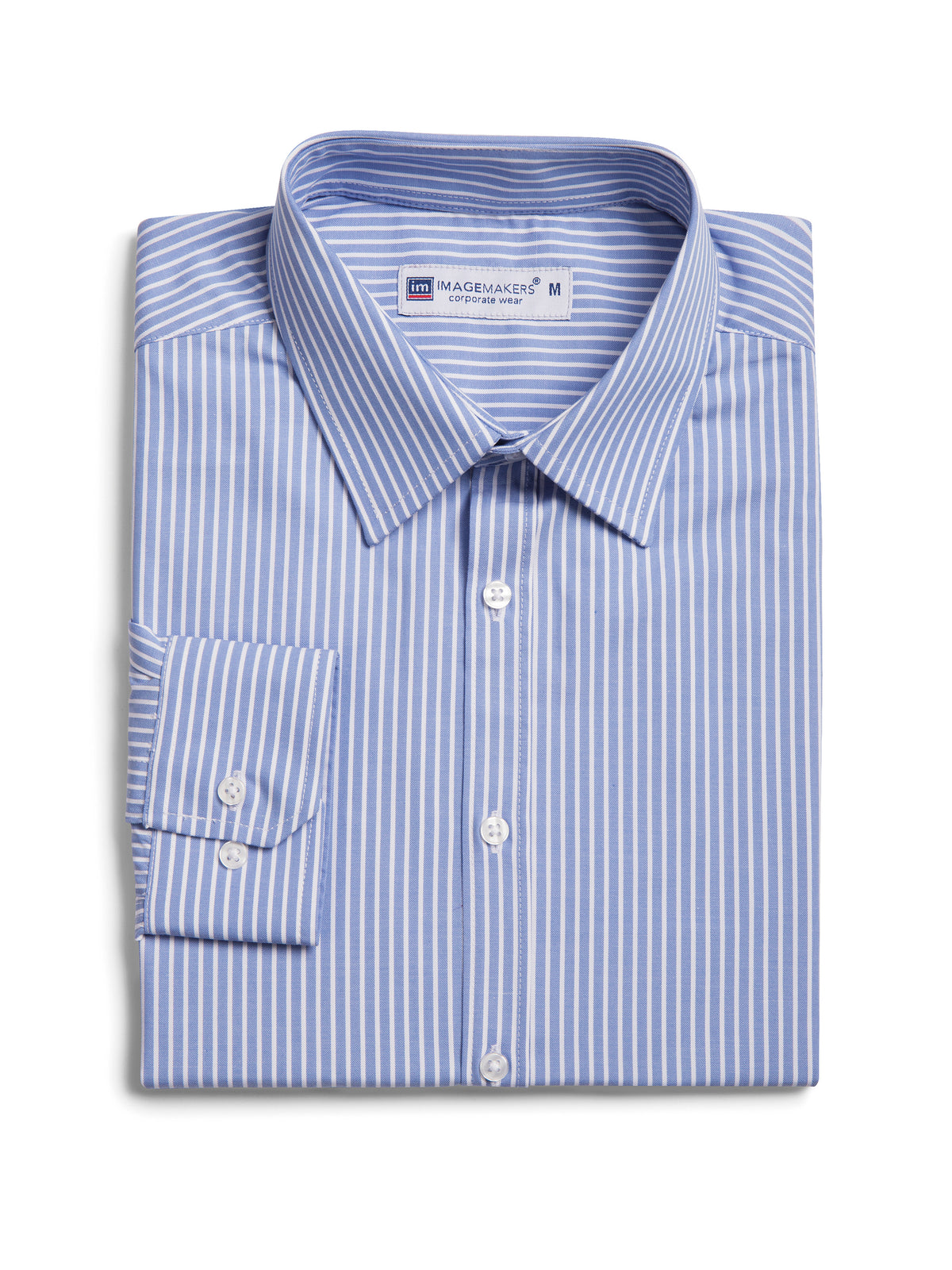 Dean slim fit cotton shirt - blue stripe