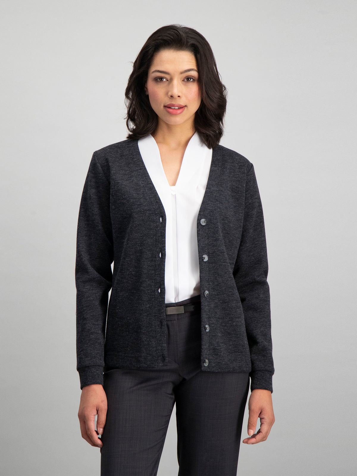 Janine knitted cardigan - charcoal