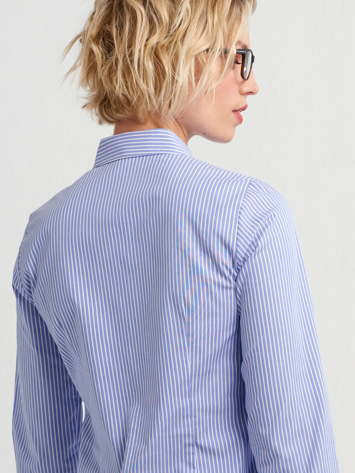 Karabo cotton shirt - blue stripe