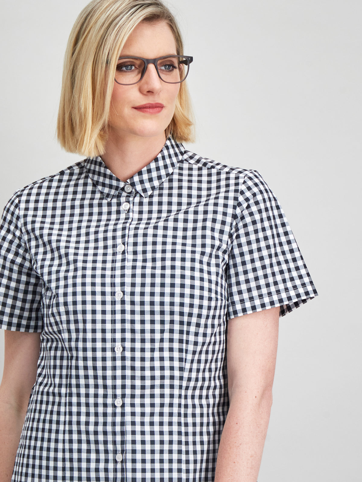 Kerry cotton shirt - blk gingham