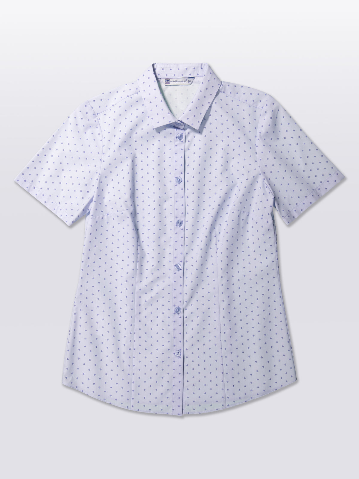 Kerry cotton shirt -light blue dot