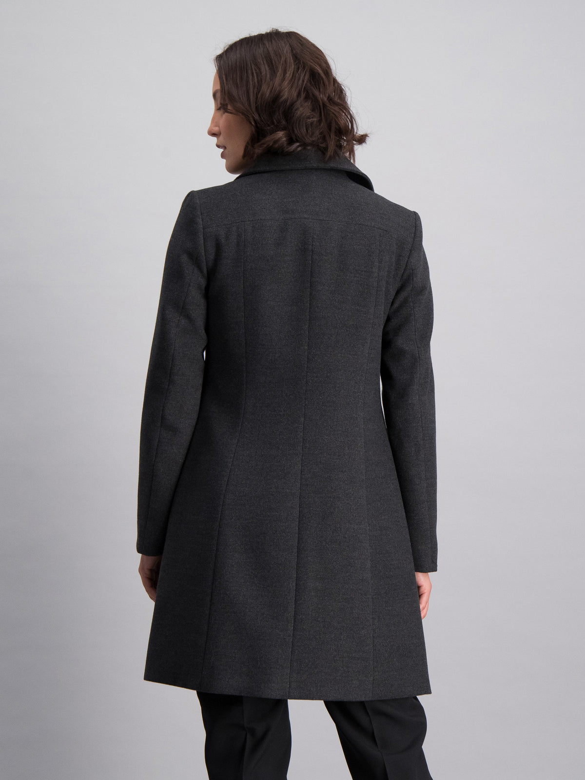 Lynn classic melton coat - charcoal