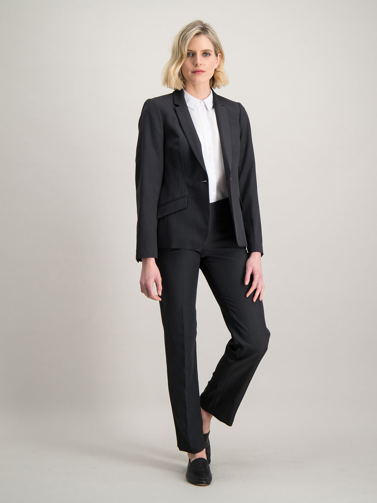 Paige fitted blazer - dark charcoal