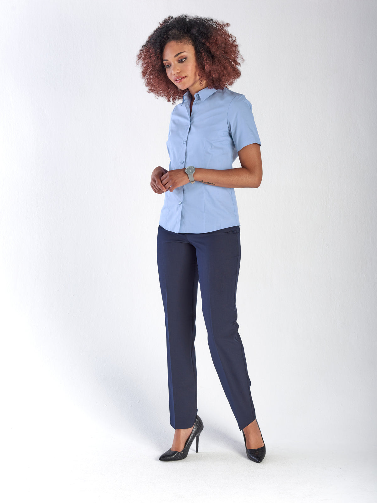 Kerry cotton shirt - light blue