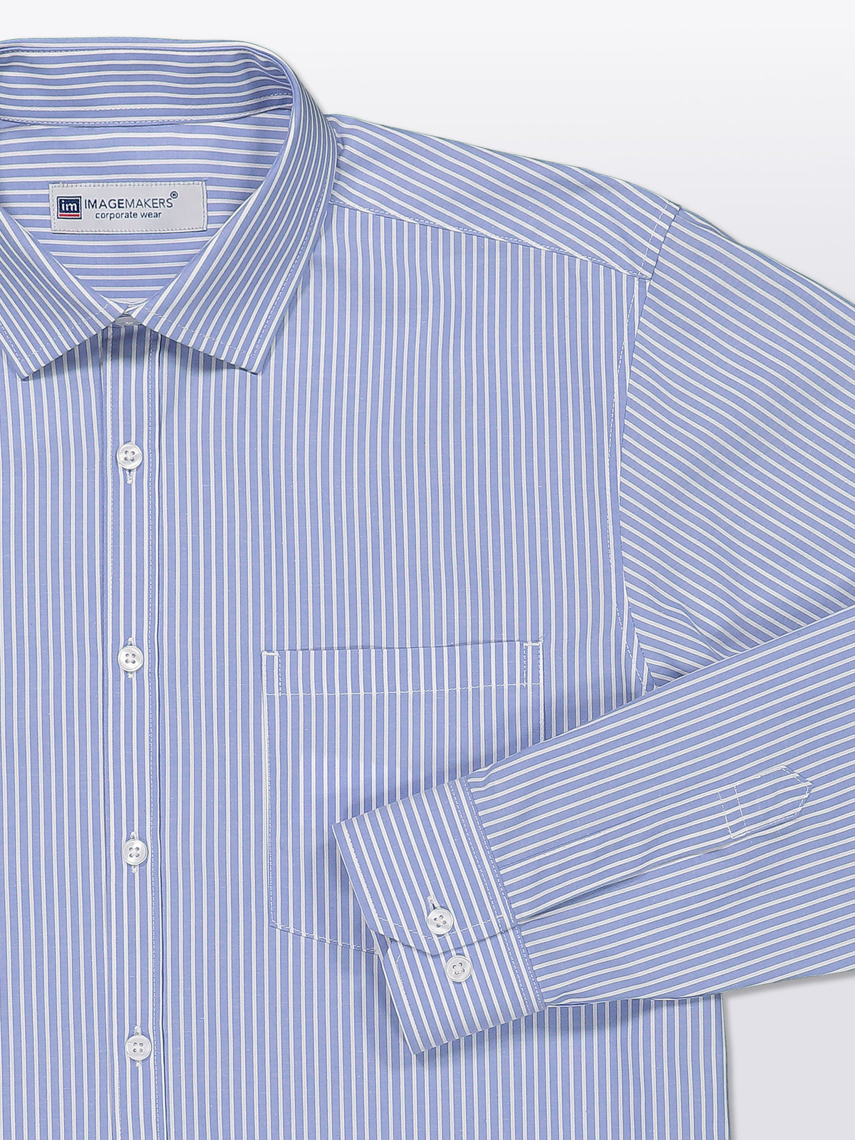 Stuart cotton shirt - blue stripe