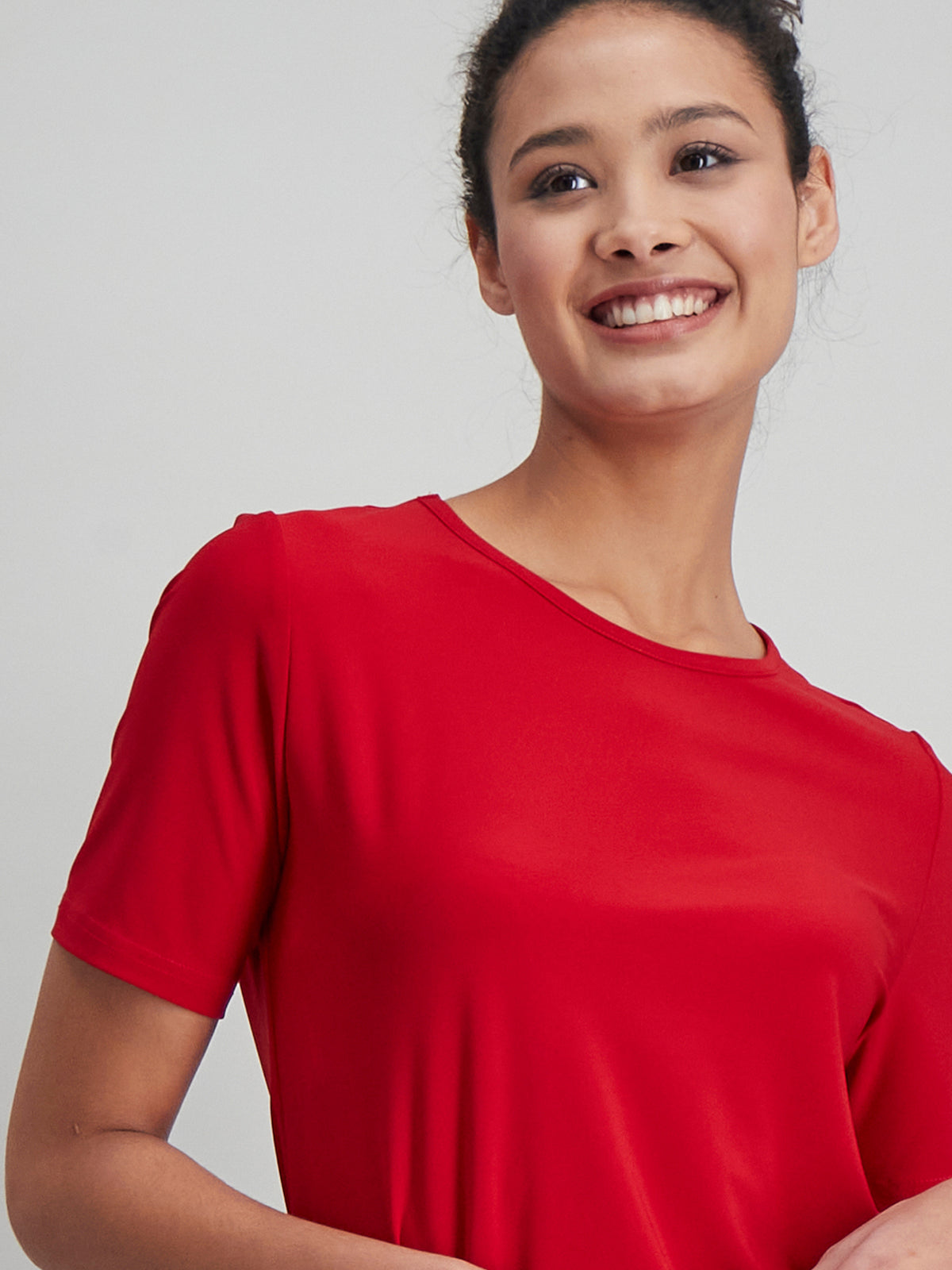 Lydia basic soft tee - red knit