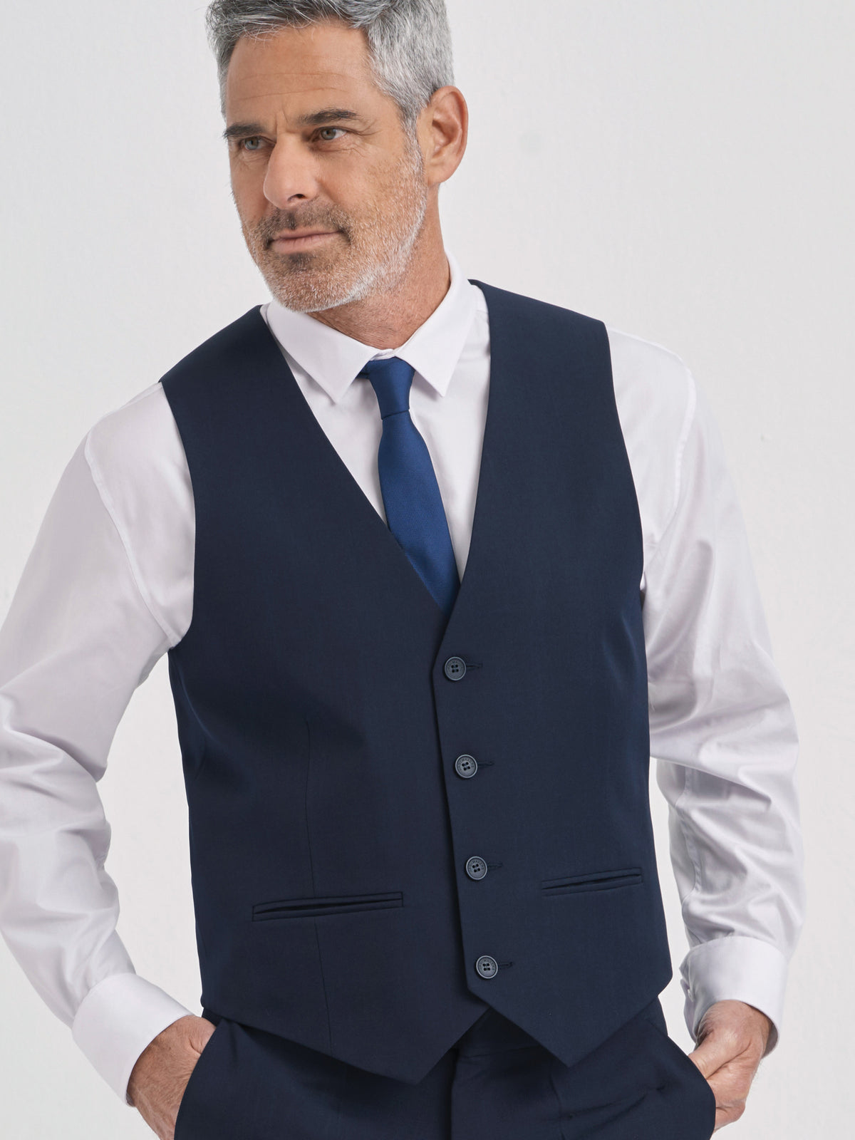 Jacob fitted waistcoat - navy