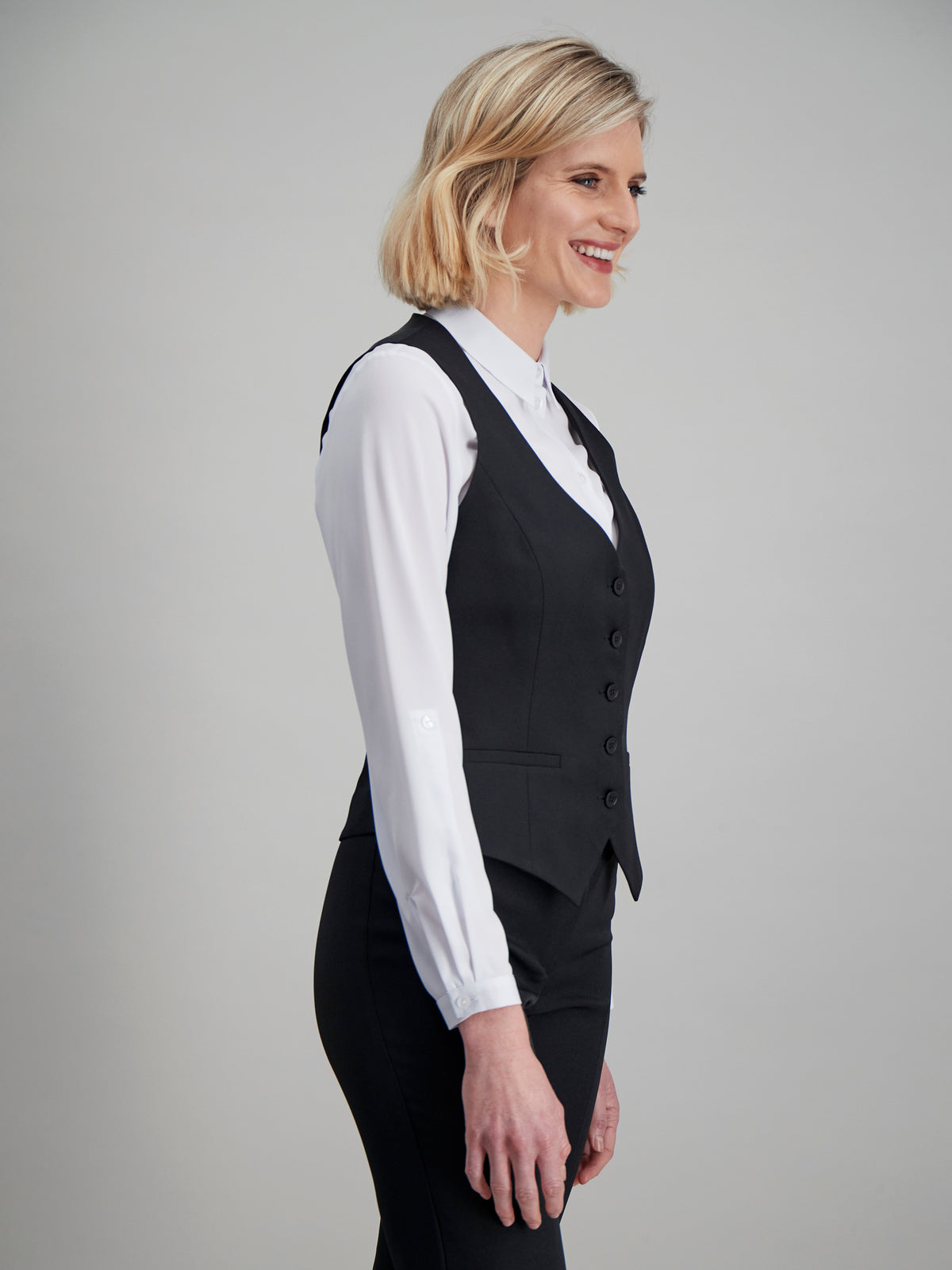 Sophie fitted waistcoat-black